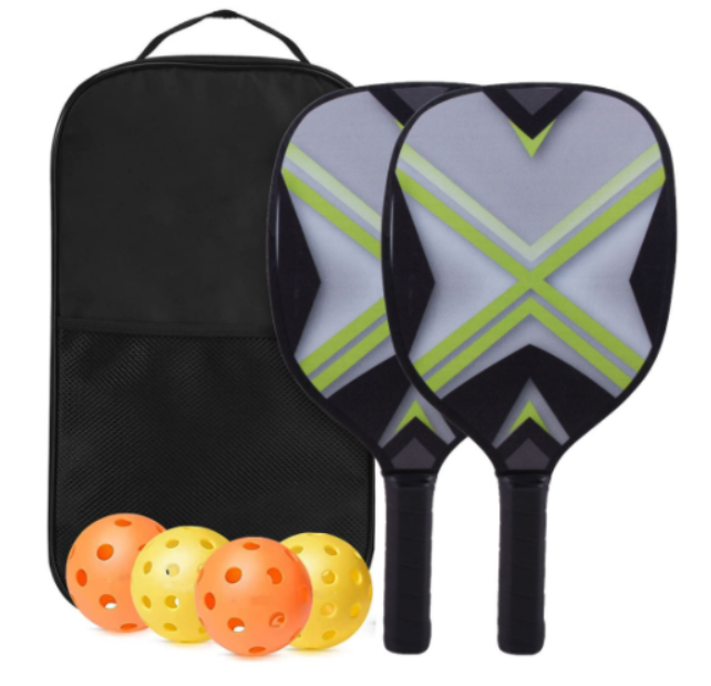 Pickleball Paddles Set Includes 4 Balls